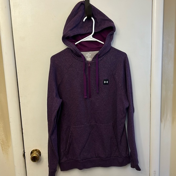 Under Armour Men’s Hooded Sweatshirt Purple Size Medium - Picture 1 of 4